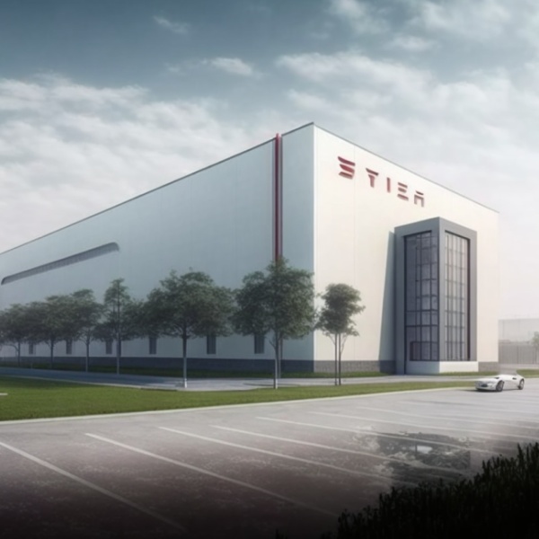 Tesla oznámila otevření nové továrny Megapack baterií v Šanghaji.